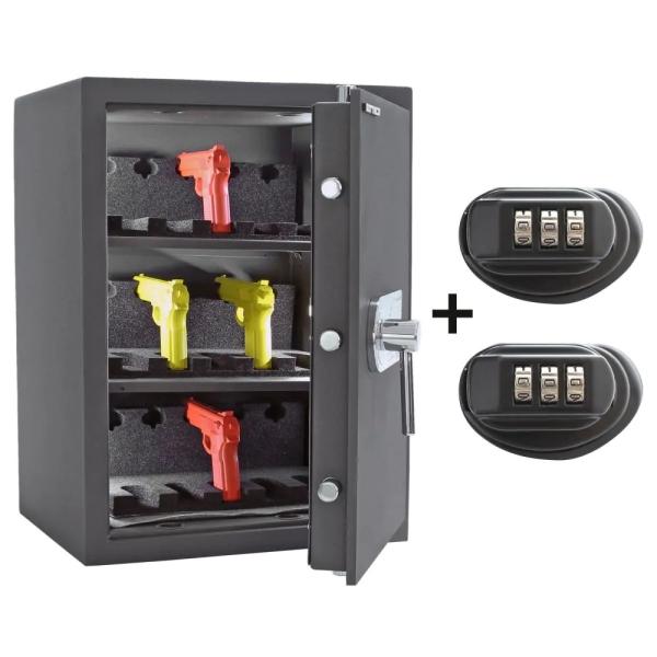 Rottner Kurzwaffentresor EN-1 KWT- 65 IT Elektronikschloss schwarz S00360